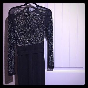 Diamond Studded Sheer Top Pantsuit-New